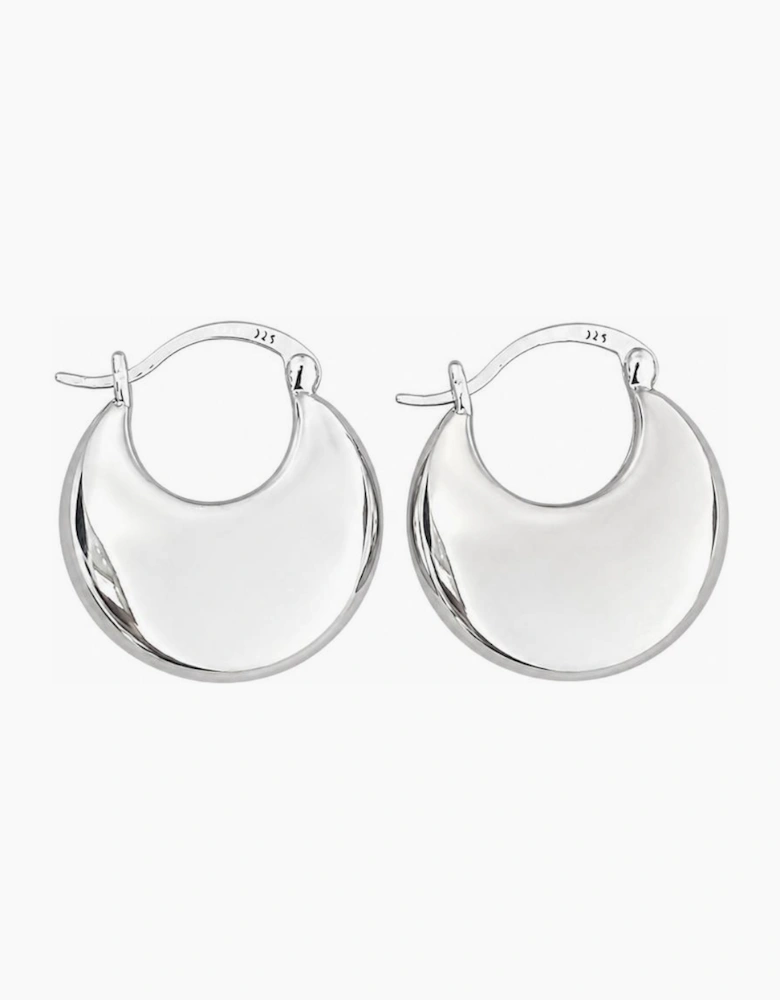 Sterling Silver Chunky Hoop Earring
