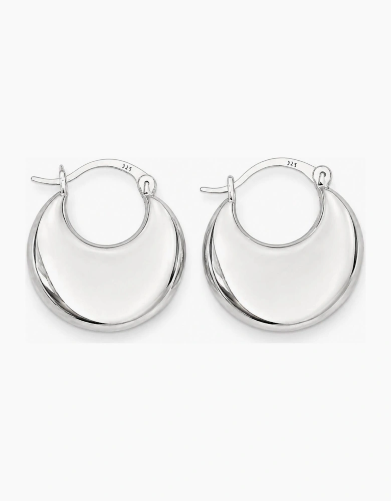 Sterling Silver Chunky Hoop Earring