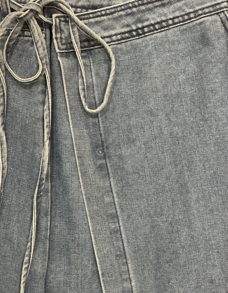 Denim Wrap Skirt