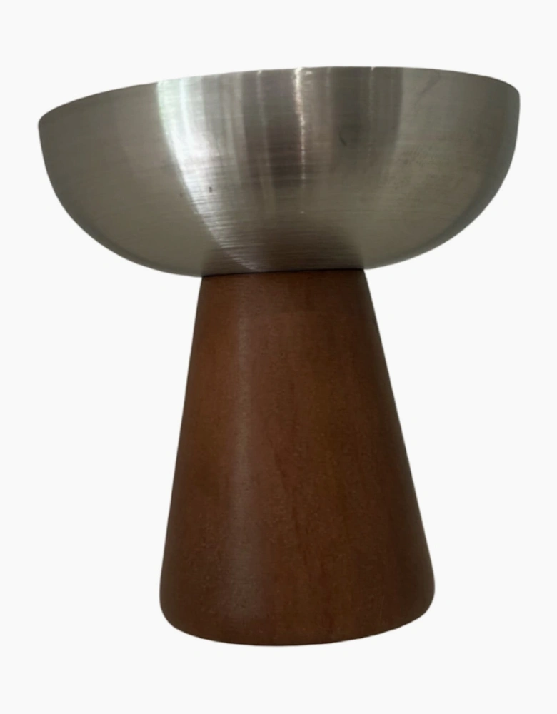 Small Stainless Steel And Wood Goblet