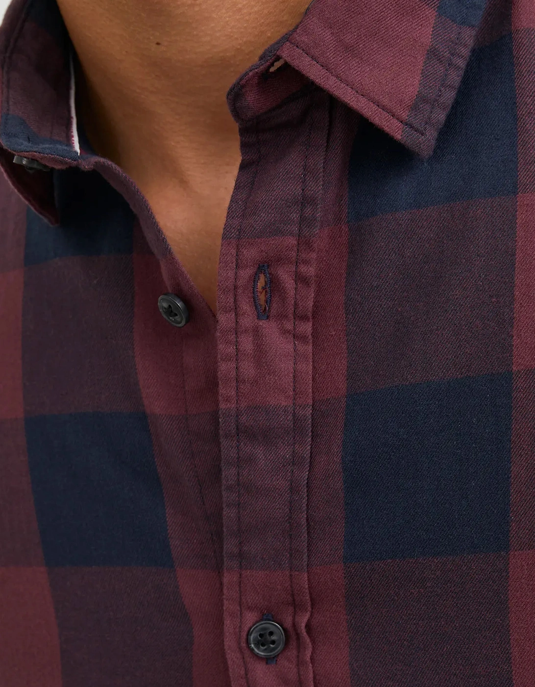 Jack & Jones JJEgingham checked Flannel Long Sleeve Shirt Port Royale