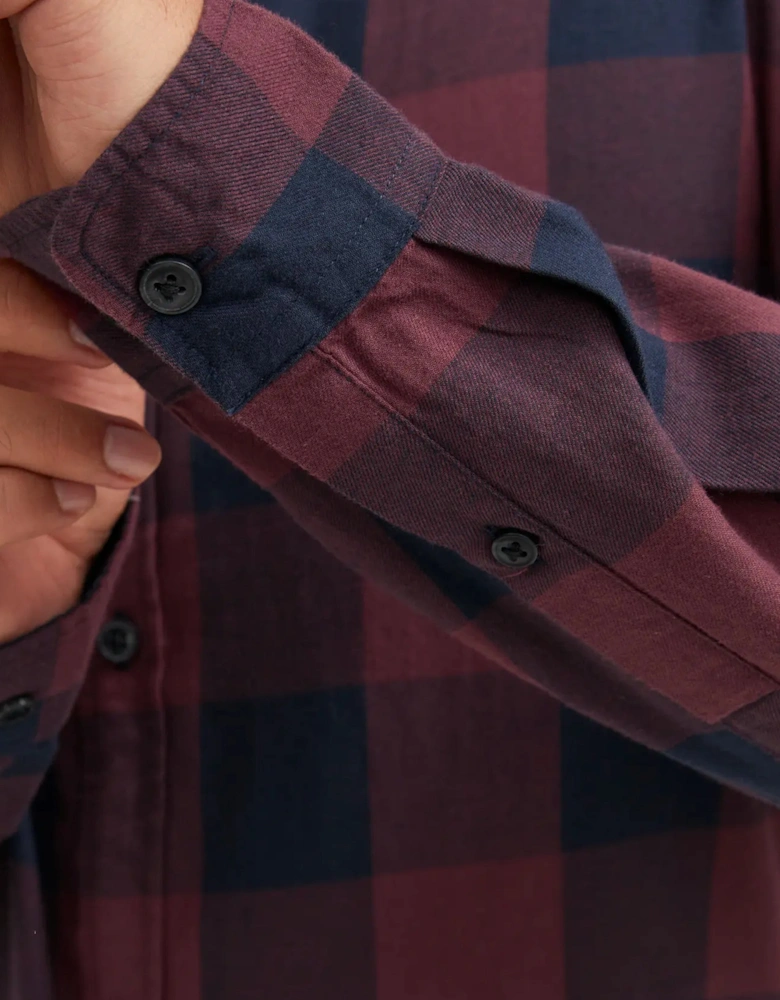 Jack & Jones JJEgingham checked Flannel Long Sleeve Shirt Port Royale