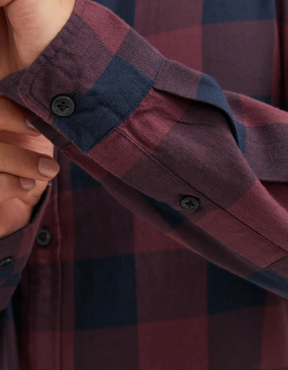 Jack & Jones JJEgingham checked Flannel Long Sleeve Shirt Port Royale