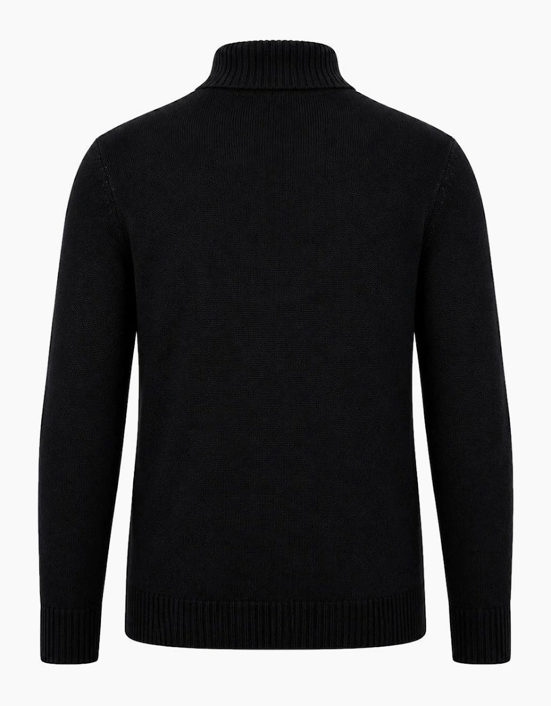 Sergio Tacchini Moretti Knitted Roll Neck Jumper Black/Charcoal Marl/Country Blue