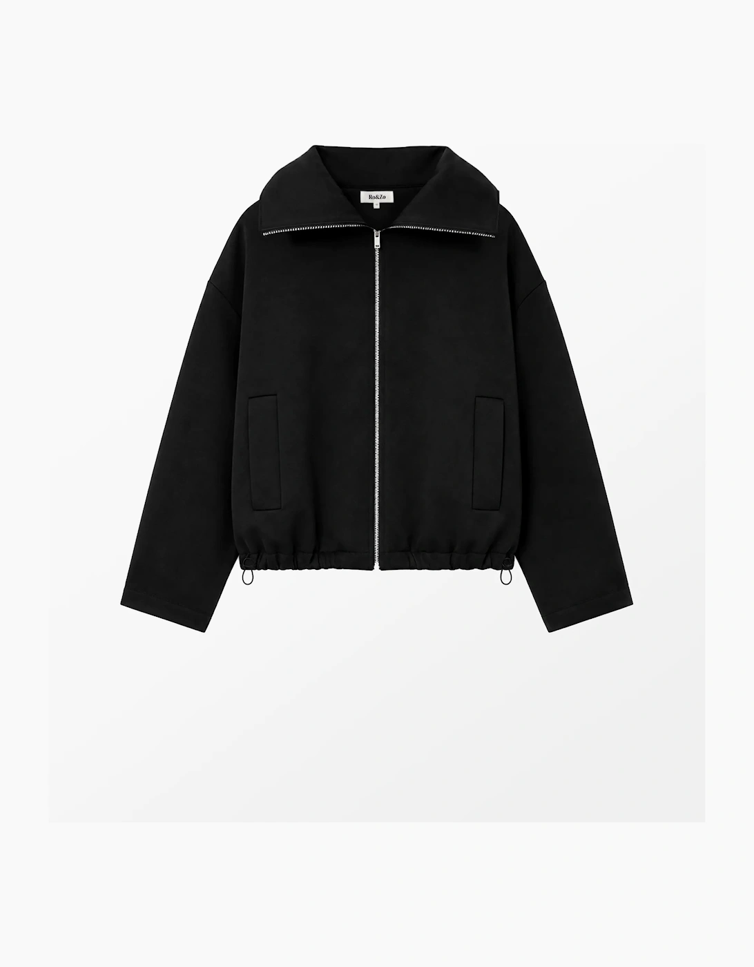 Black Ponte Funnel Neck Jacket