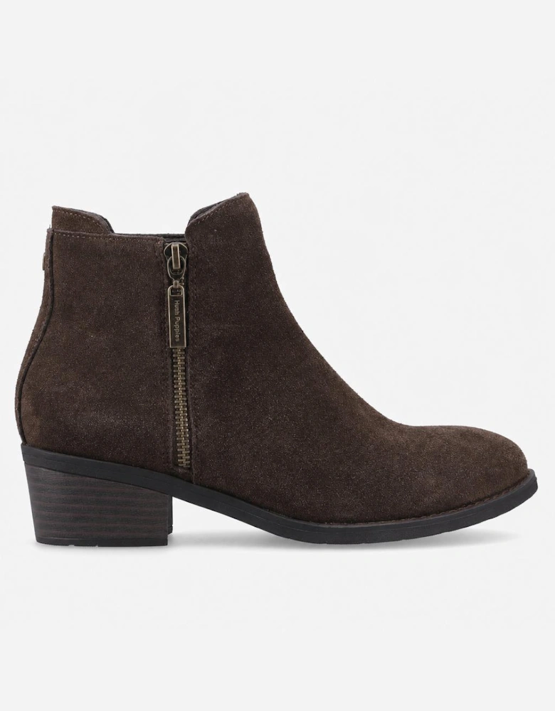 Hush Puppies Ingrid Zip Boot Womens Cowboy & Western Boots Chocolate