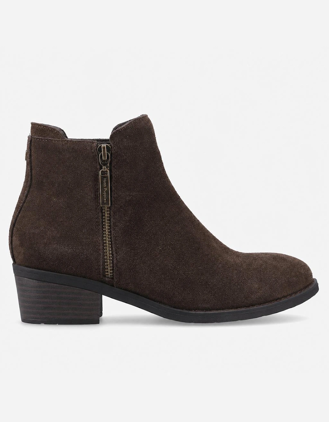 Hush Puppies Ingrid Zip Boot Womens Cowboy & Western Boots Chocolate