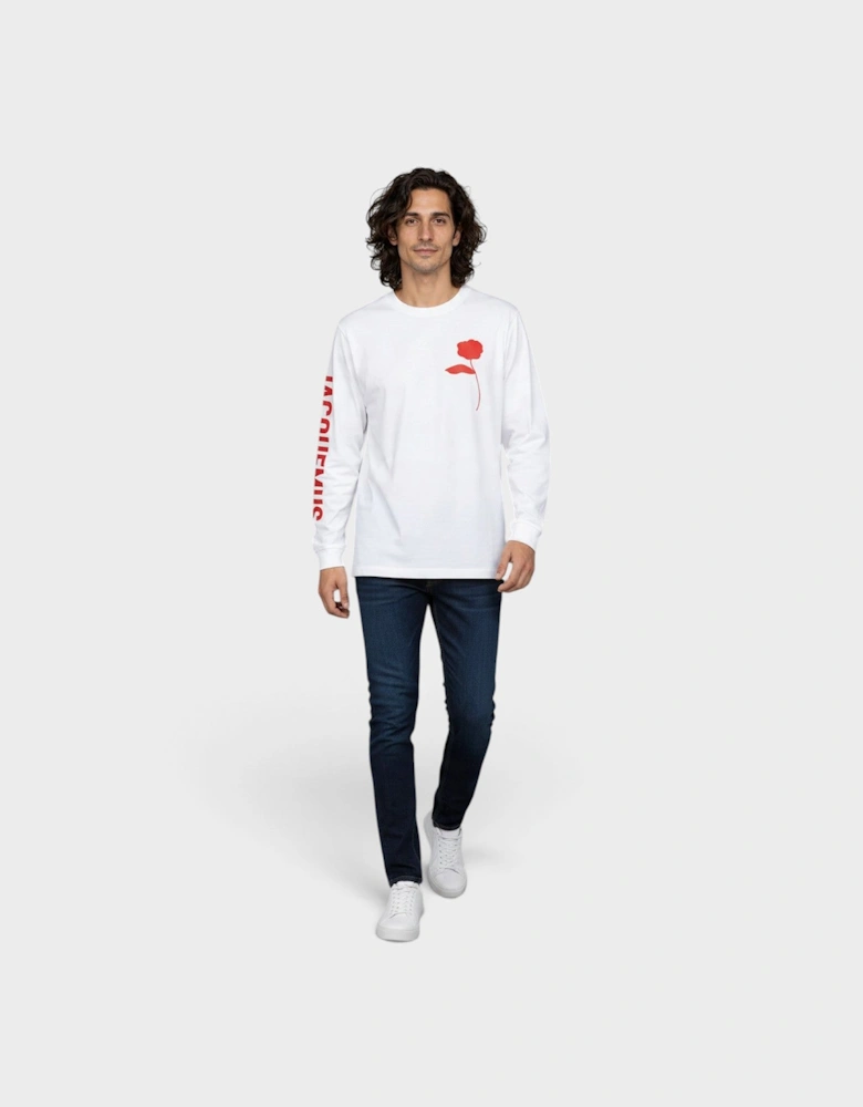 Le T Shirt Ciceri Red Solid Rose White