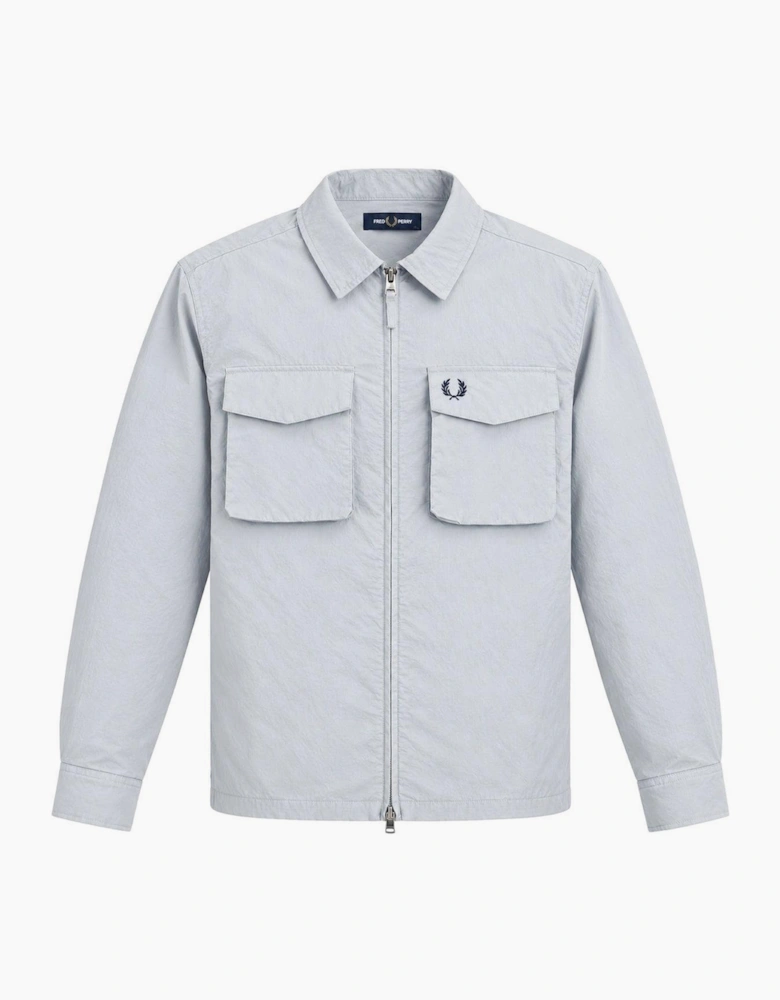 Fred Perry Ripstop Pocket Overshirt Dusky Blue