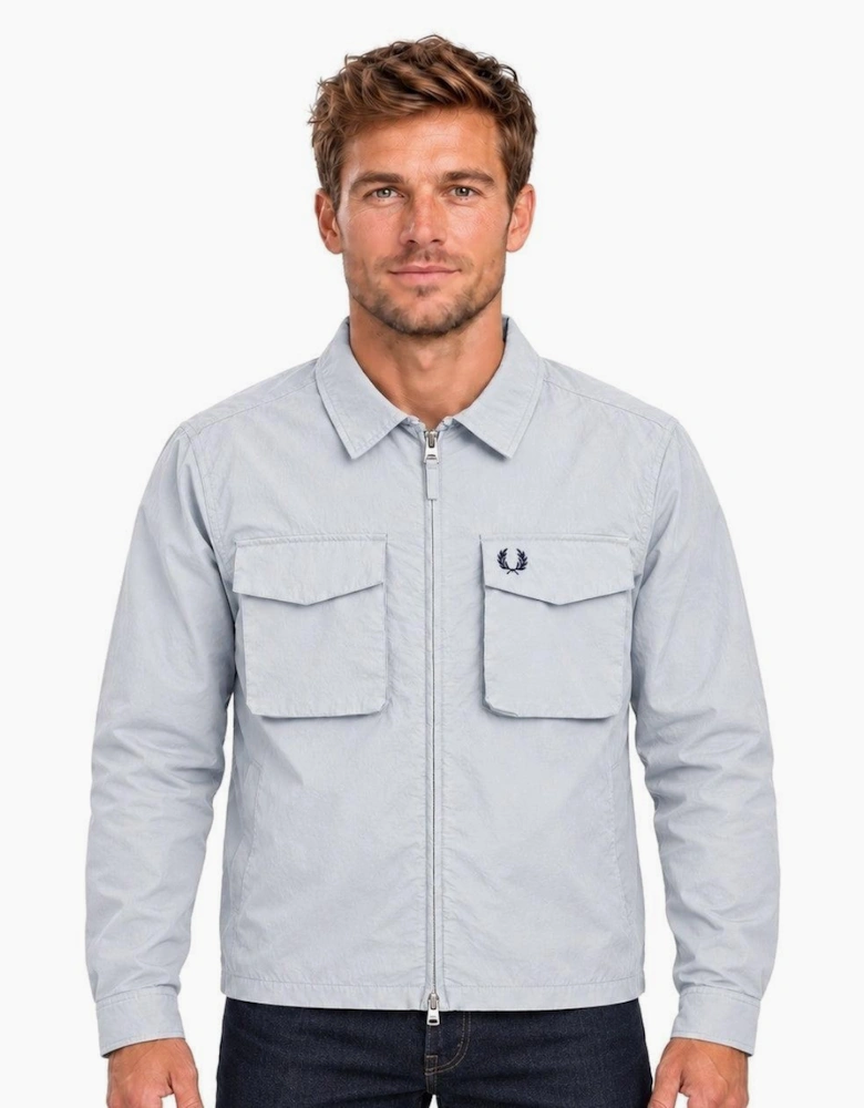 Fred Perry Ripstop Pocket Overshirt Dusky Blue
