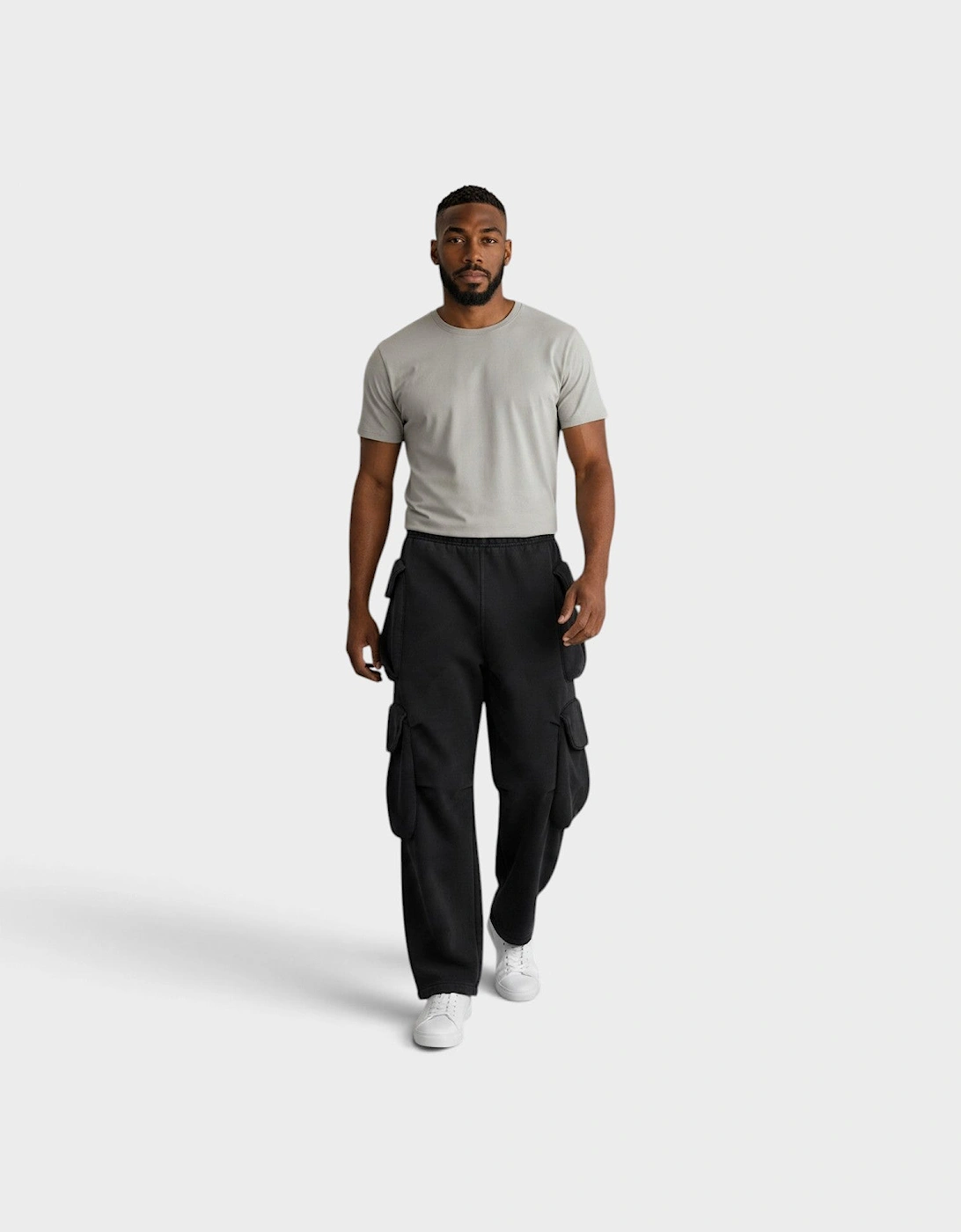 Heavy Gocar Cargo Sweatpants Soot Black