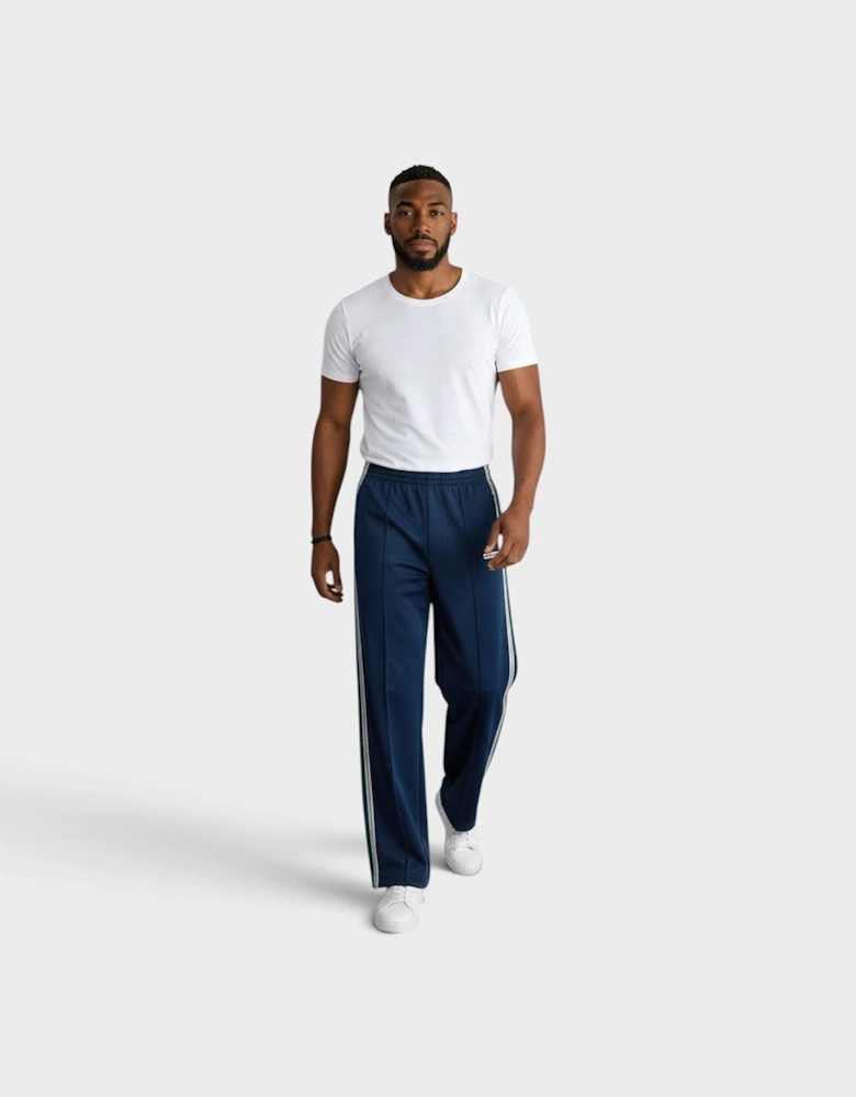 Logo Mesh Tape Track Pants Navy