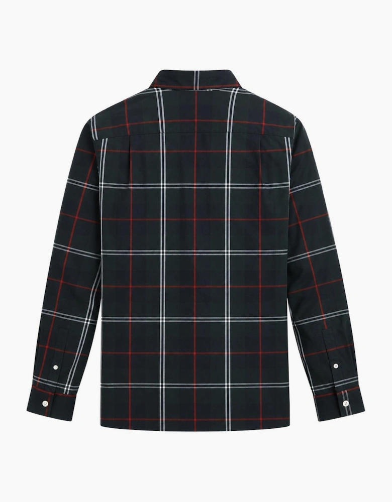 Fred Perry Poplin Tartan Shirt Night Green