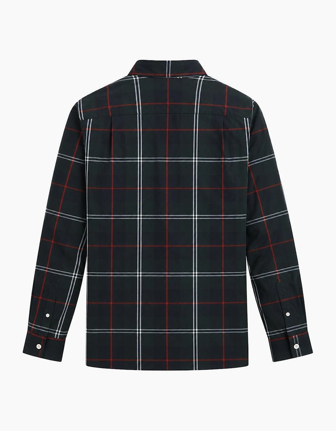 Fred Perry Poplin Tartan Shirt Night Green
