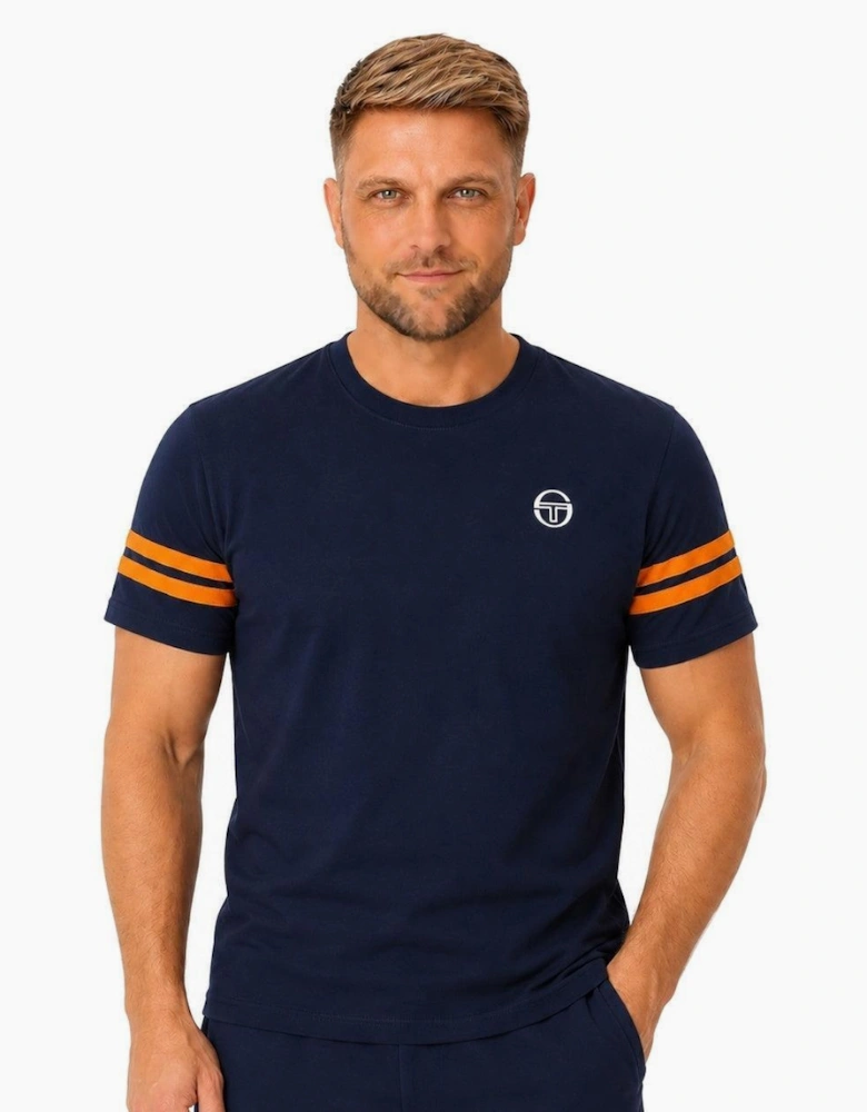 Sergio Tacchini Grello T-Shirt Maritime Blue/Orange Pepper