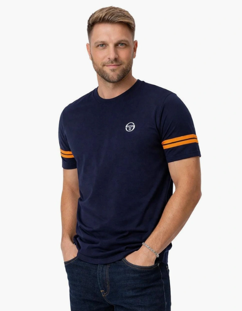 Sergio Tacchini Grello T-Shirt Maritime Blue/Orange Pepper