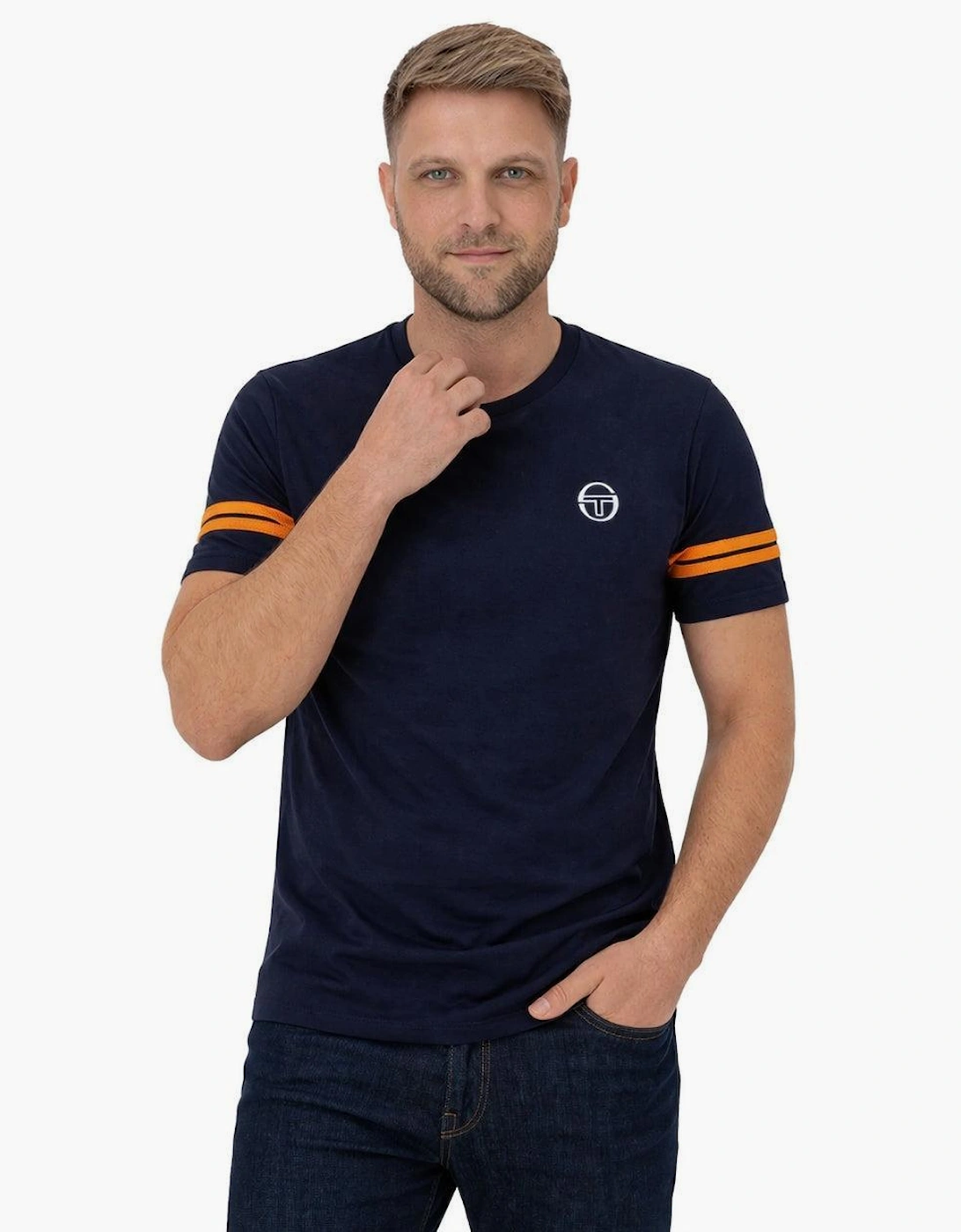 Sergio Tacchini Grello T-Shirt Maritime Blue/Orange Pepper