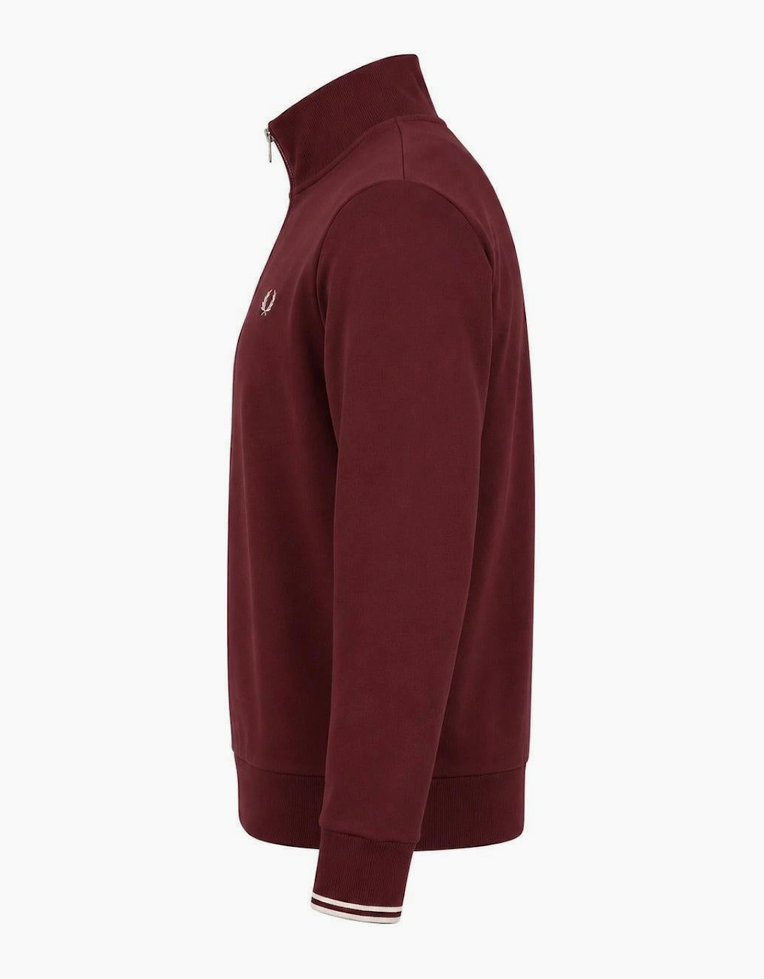 Fred Perry Half Zip Sweatshirt Oxblood/Ecru