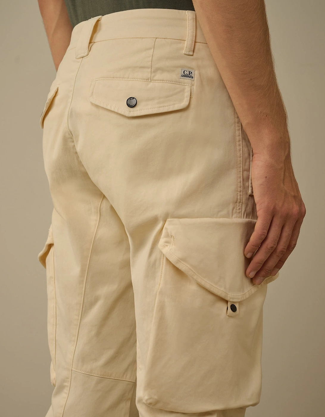 Stretch Satin Lens Cargo Pants