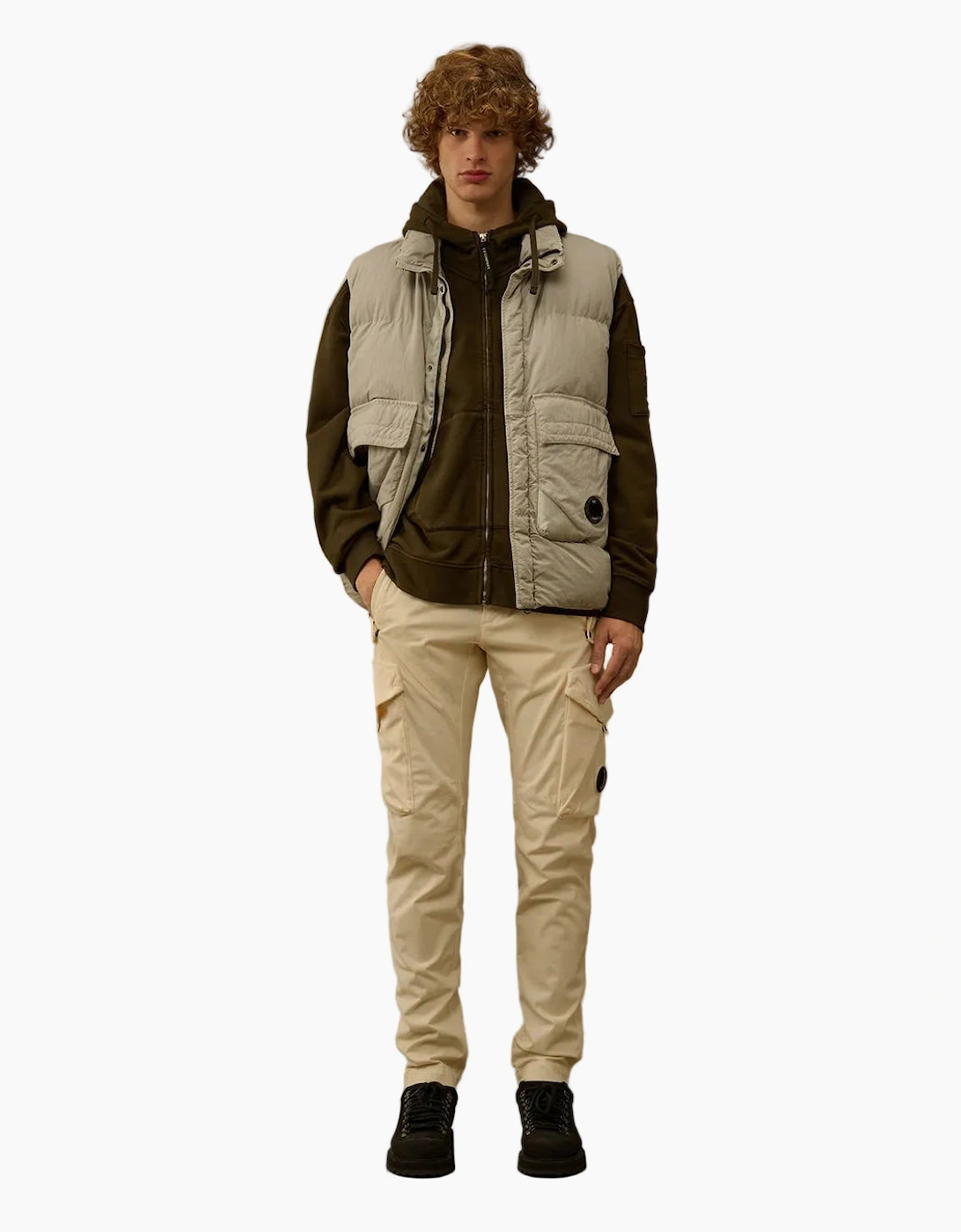 Stretch Satin Lens Cargo Pants