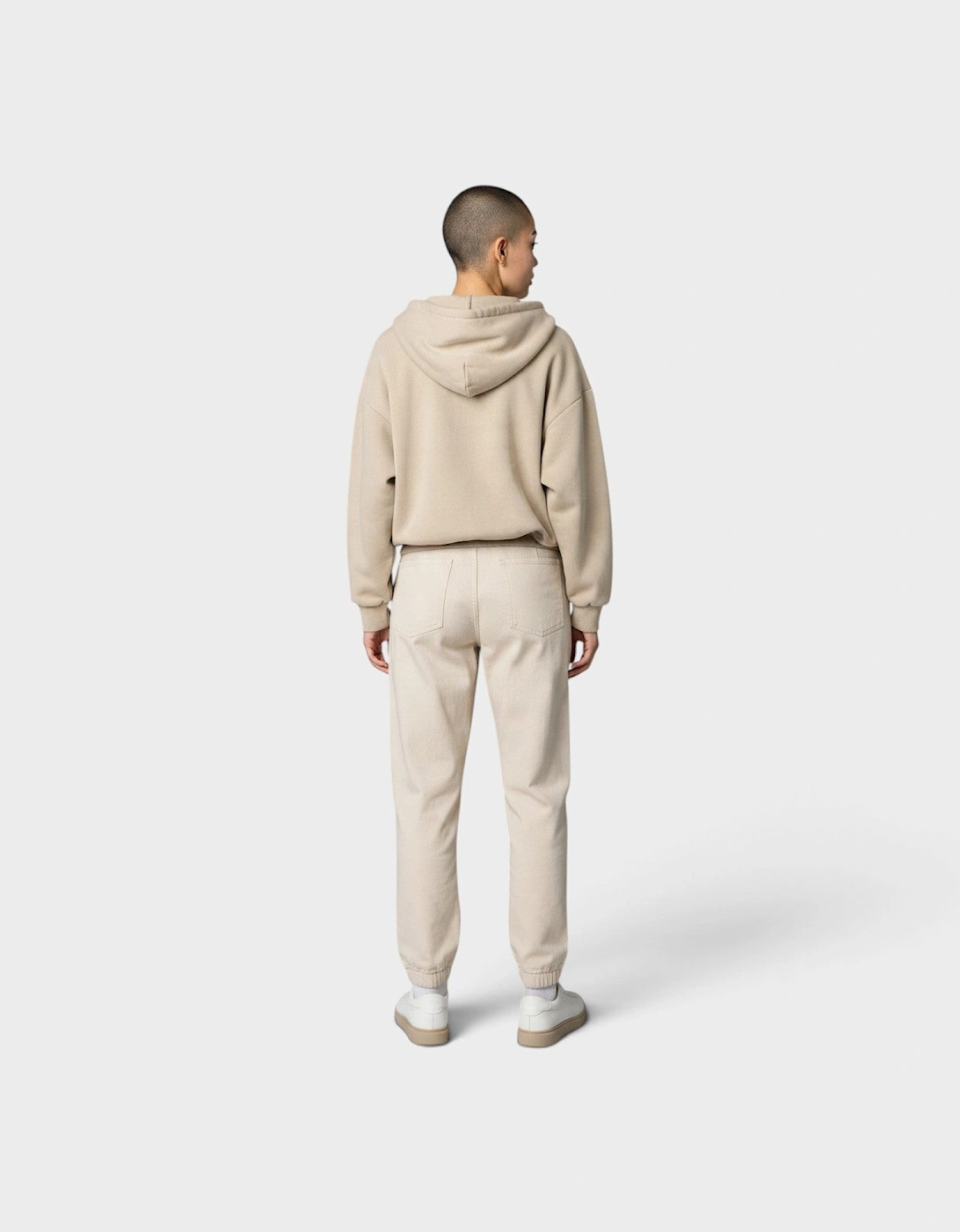 Thermal Zip-Up Hoodie Taupe