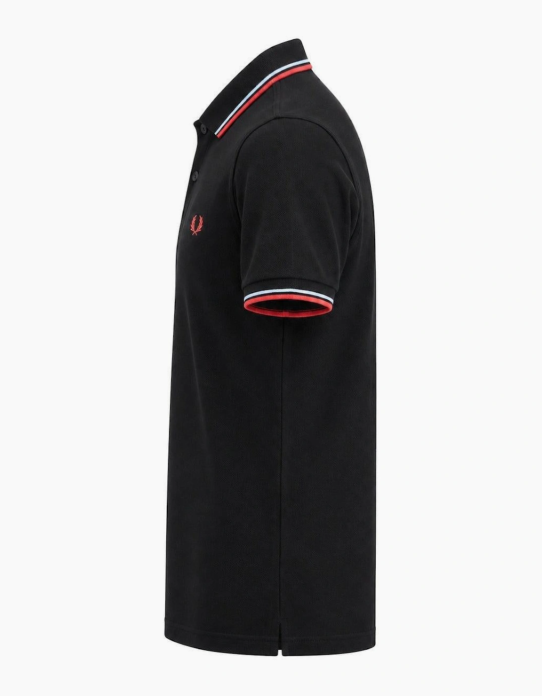 Fred Perry Twin Tipped Polo Shirt Black/Dusky Blue/Strawberry Cream
