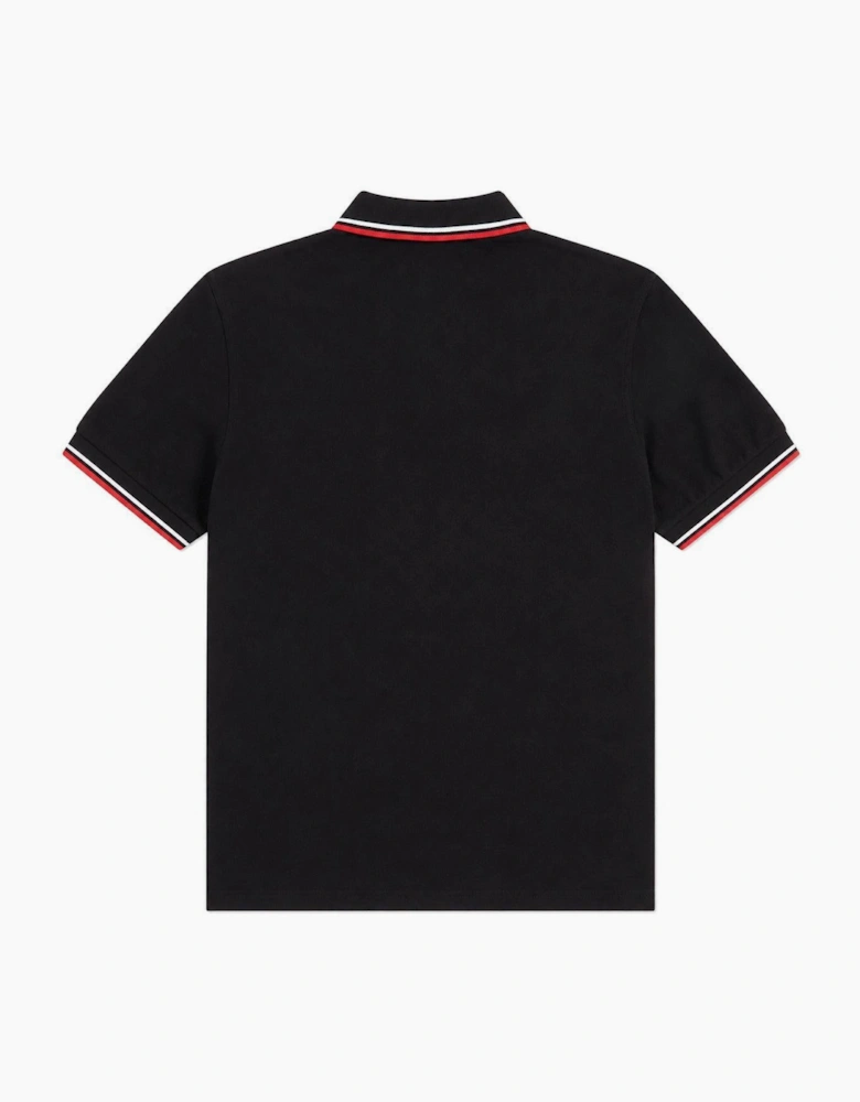 Fred Perry Twin Tipped Polo Shirt Black/Dusky Blue/Strawberry Cream