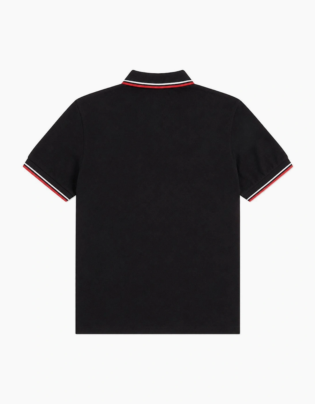 Fred Perry Twin Tipped Polo Shirt Black/Dusky Blue/Strawberry Cream