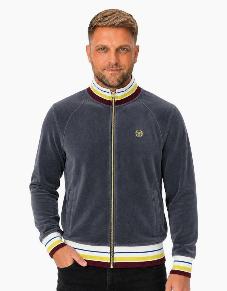 Sergio Tacchini Sartori Velour Track Top Jacket Turbulence