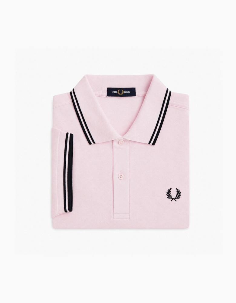 Fred Perry Twin Tipped Polo Shirt Iced Pink/Navy/Navy