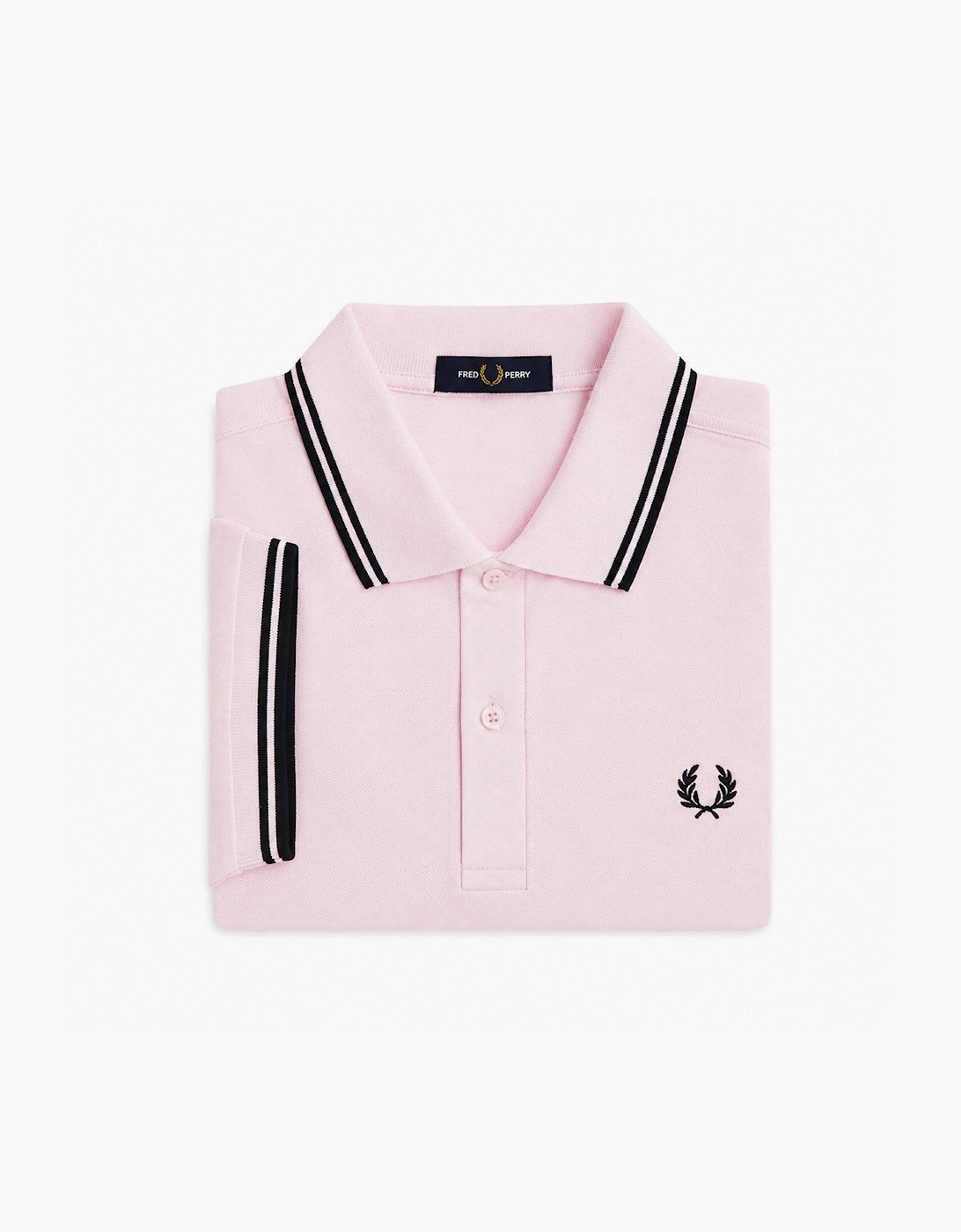 Fred Perry Twin Tipped Polo Shirt Iced Pink/Navy/Navy