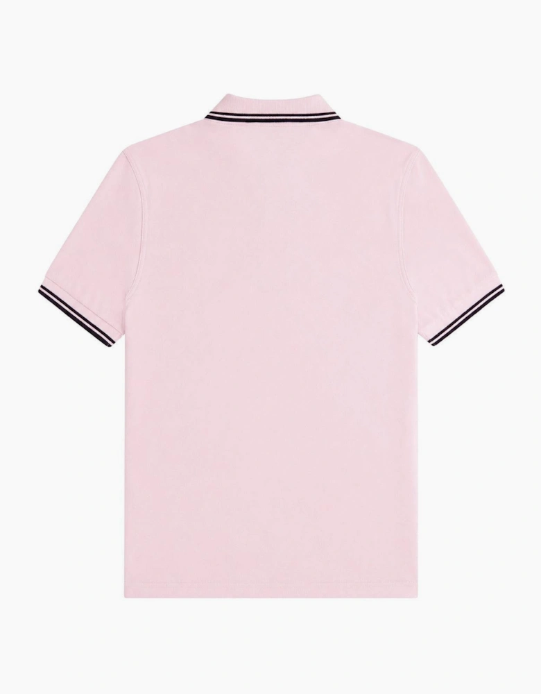 Fred Perry Twin Tipped Polo Shirt Iced Pink/Navy/Navy