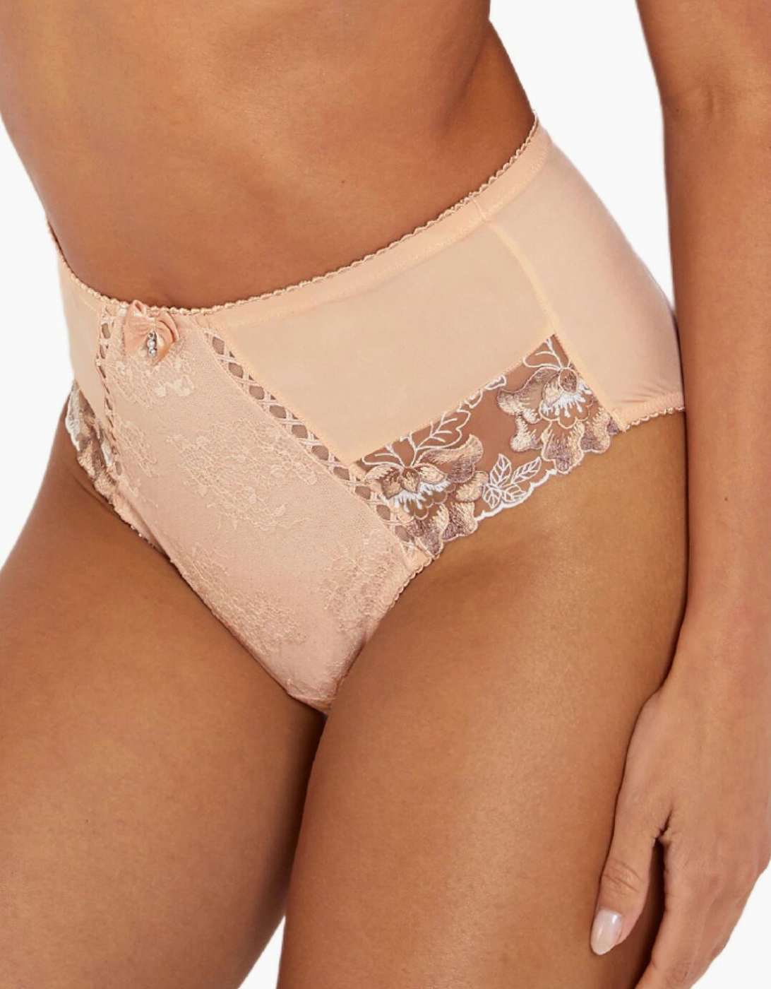 3834 Pour Moi Sofia Lace Embroidered Deep Brief