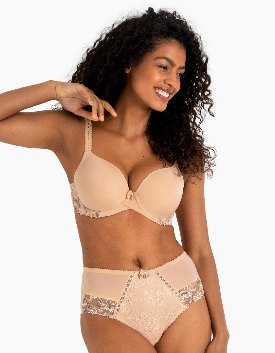 3834 Pour Moi Sofia Lace Embroidered Deep Brief