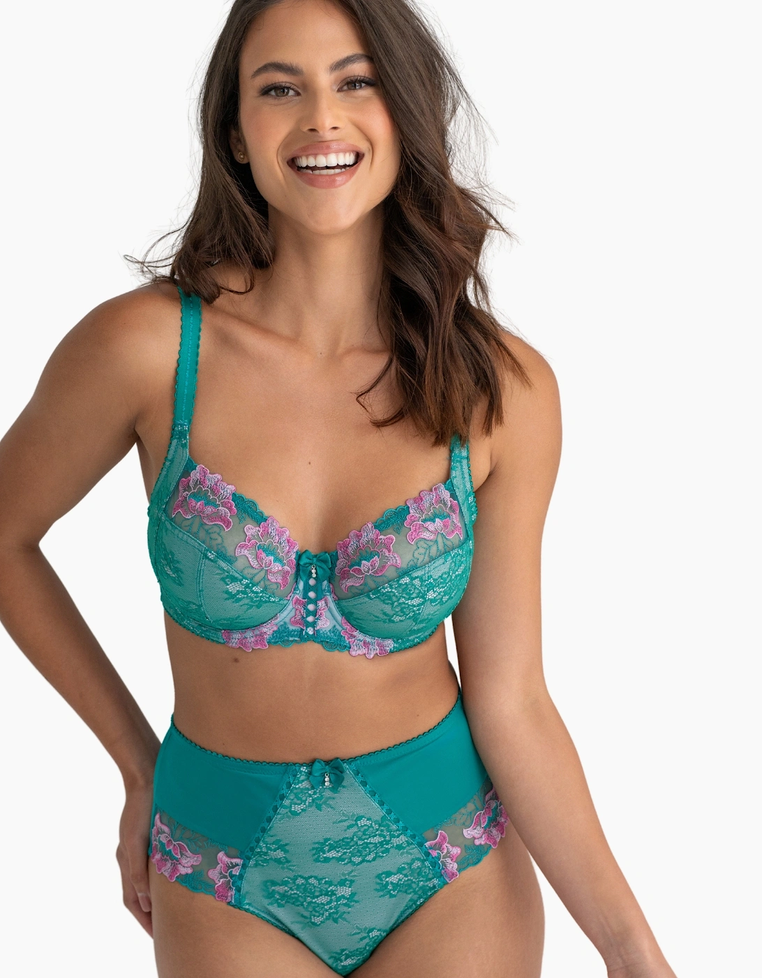 3834 Pour Moi Sofia Lace Embroidered Deep Brief