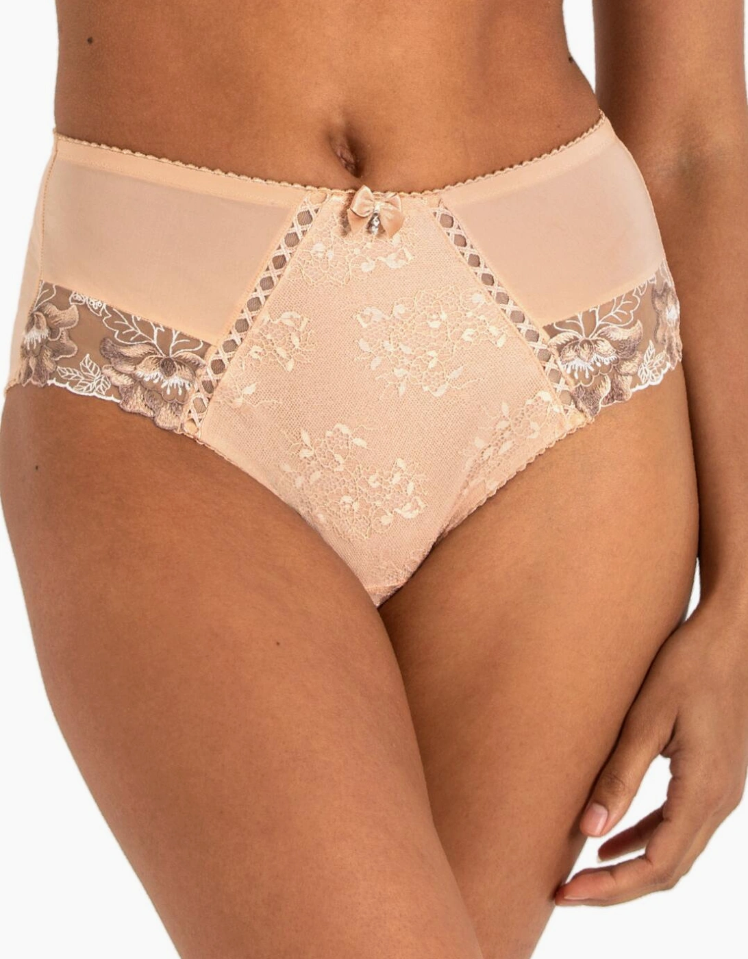 3834 Pour Moi Sofia Lace Embroidered Deep Brief