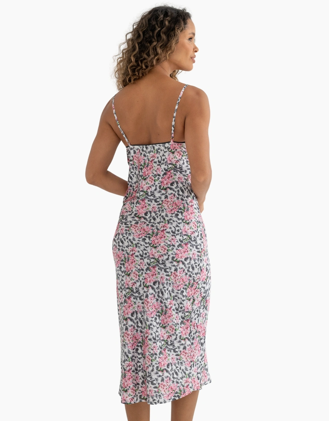 23183 Pour Moi Dusk Satin And Lace Midi Chemise