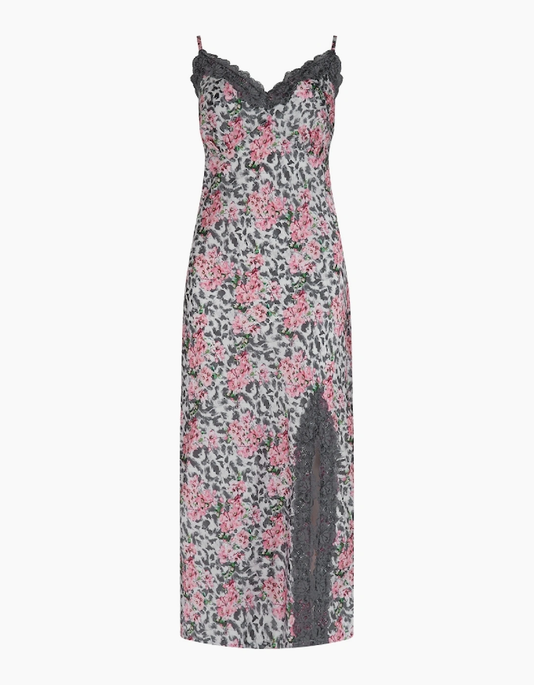 23183 Pour Moi Dusk Satin And Lace Midi Chemise