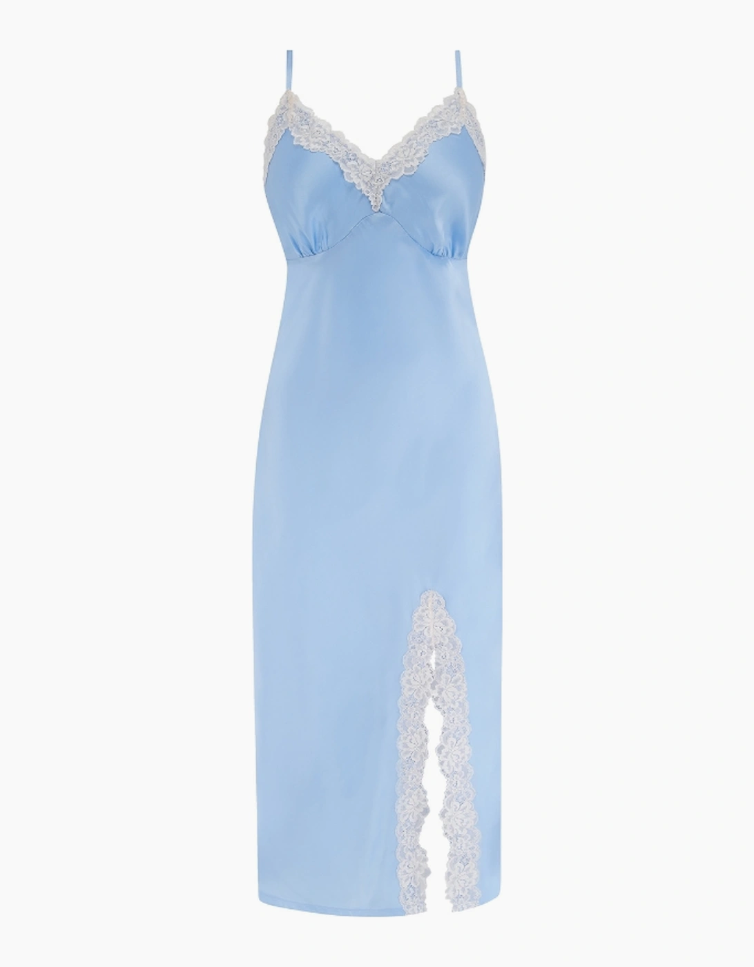 23183 Pour Moi Dusk Satin And Lace Midi Chemise