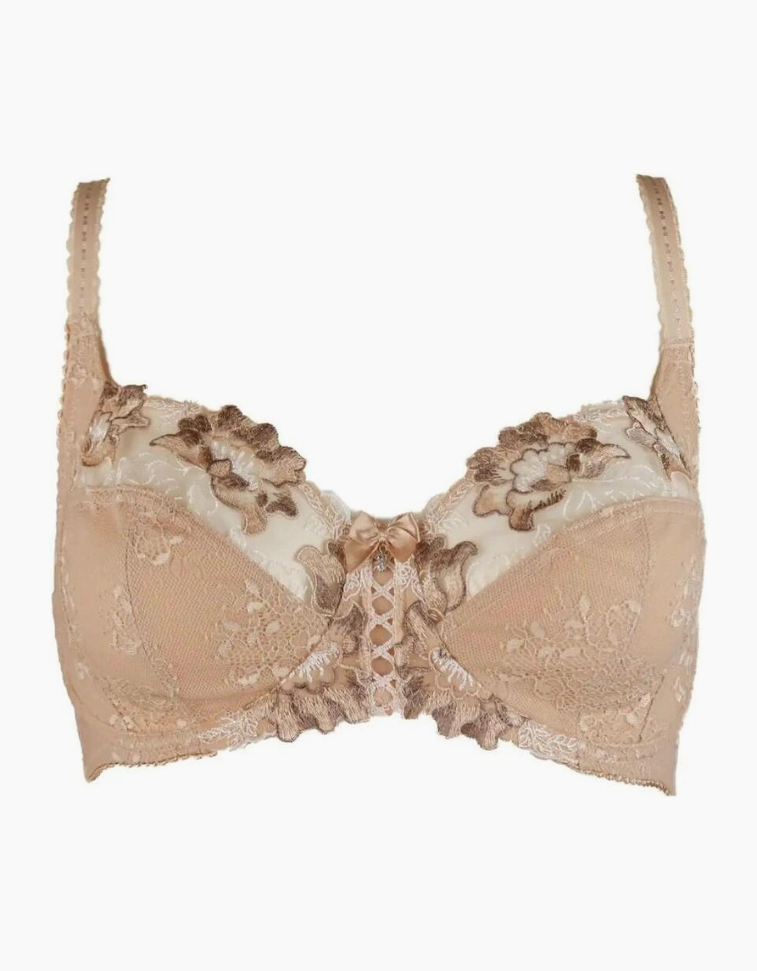 3827 Pour Moi Sofia Lace Embroidered Side Support Bra