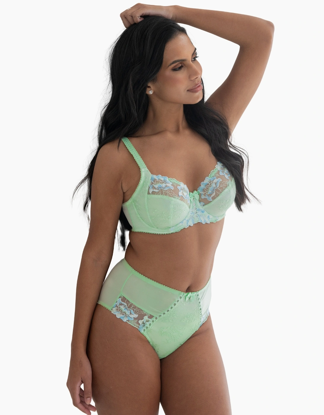 3827 Pour Moi Sofia Lace Embroidered Side Support Bra