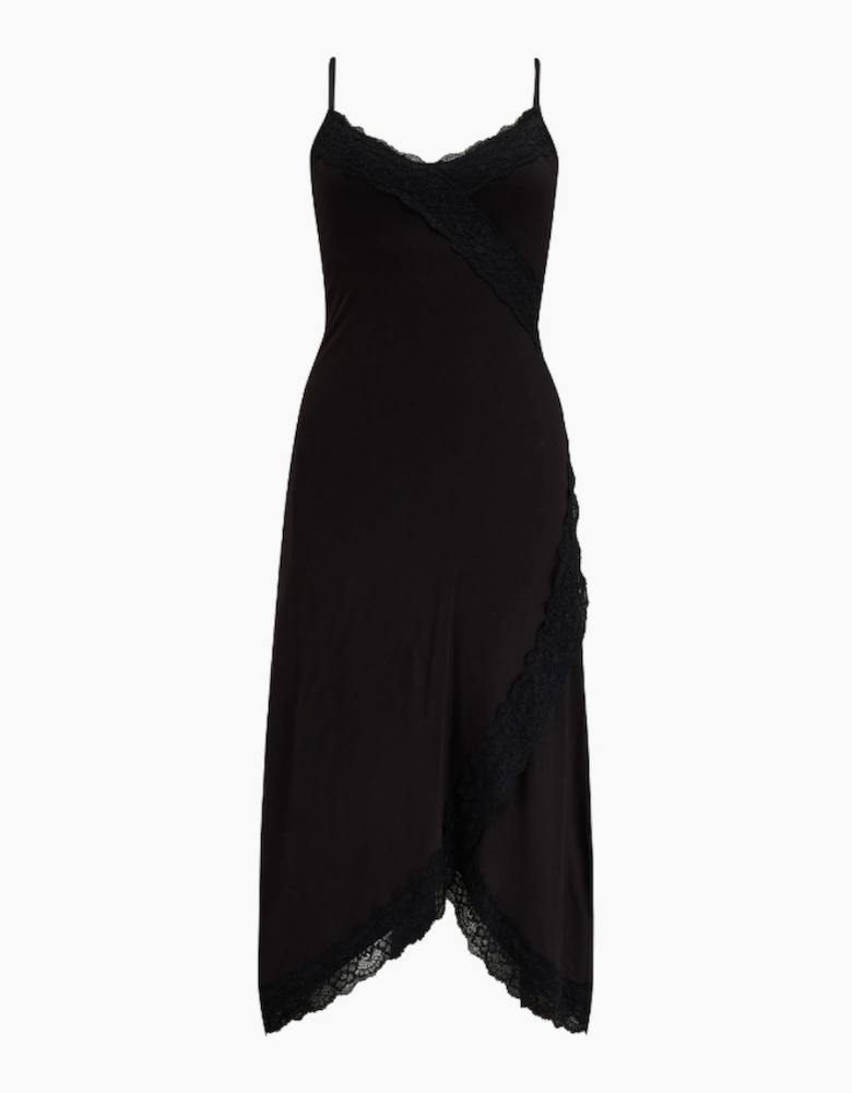 23166 Pour Moi Sofa Loves Lace Lace Soft Jersey Hidden Support Wrap Midi Chemise