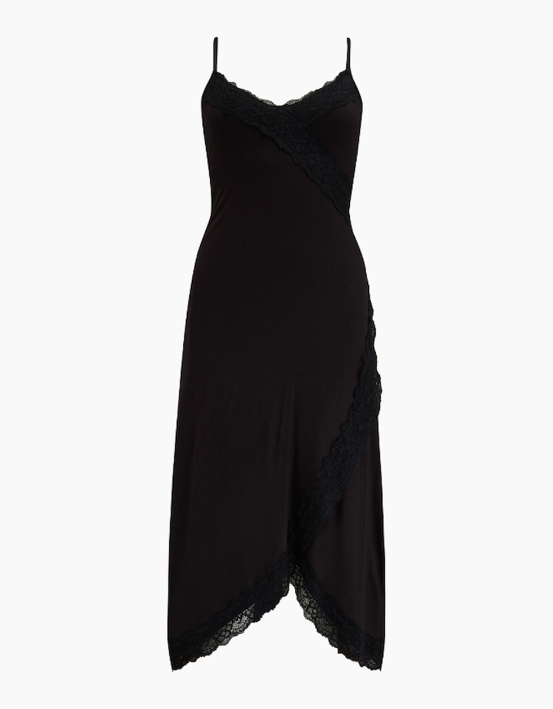 23166 Pour Moi Sofa Loves Lace Lace Soft Jersey Hidden Support Wrap Midi Chemise
