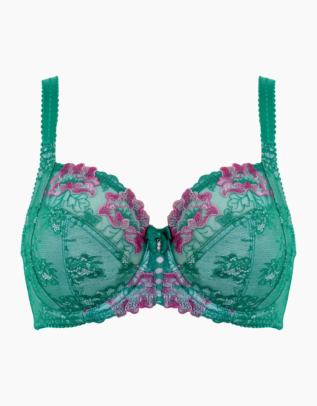 3827 Pour Moi Sofia Lace Embroidered Side Support Bra