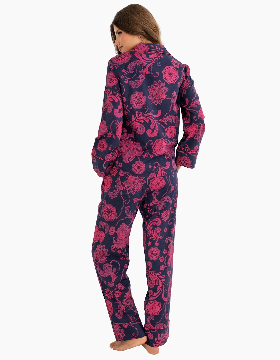 23273 Pour Moi Pure Cotton Button Through Revere Collar Pyjama Set