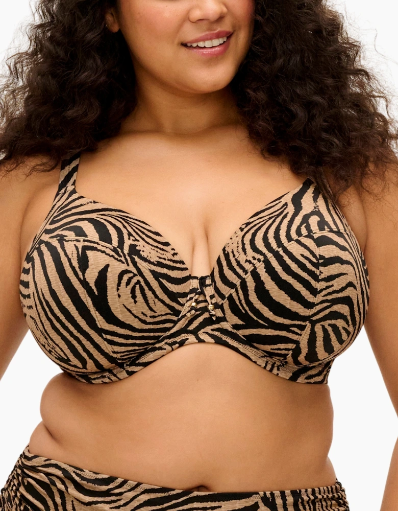 Es803702 Elomi Tortoli Bay Underwired Plunge Bikini Top