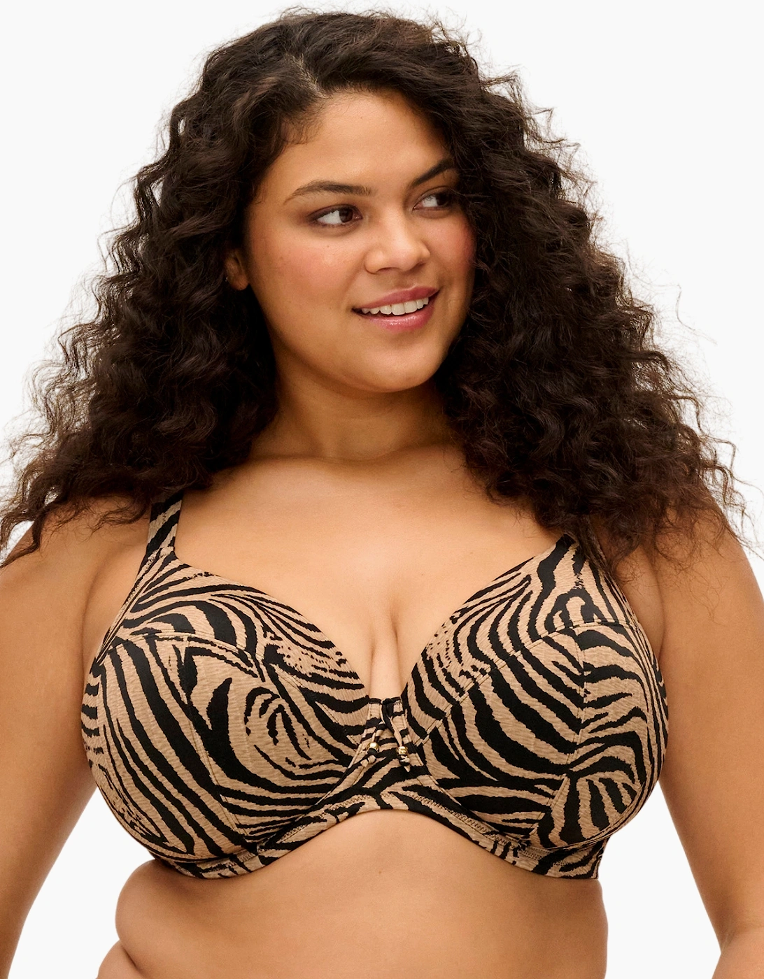 Es803702 Elomi Tortoli Bay Underwired Plunge Bikini Top