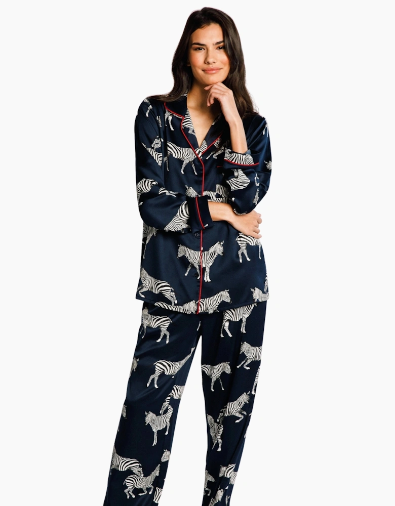 Cw9004rzba20 Chelsea Peers Satin Long Pyjama Set