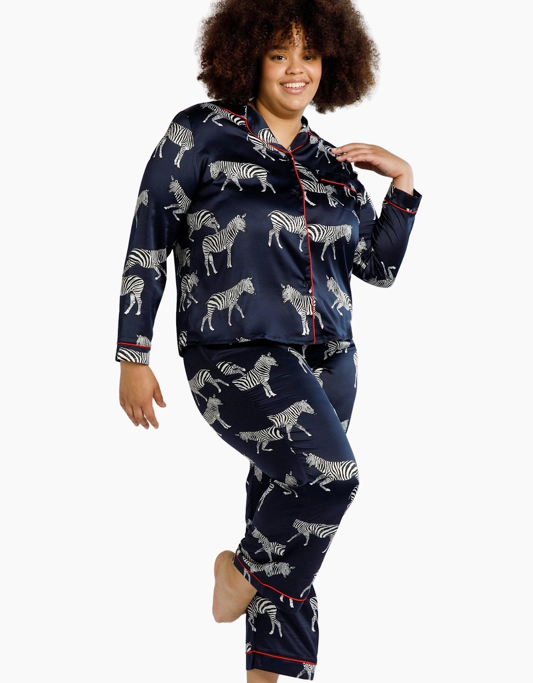 Cw9004rzba20 Chelsea Peers Satin Long Pyjama Set