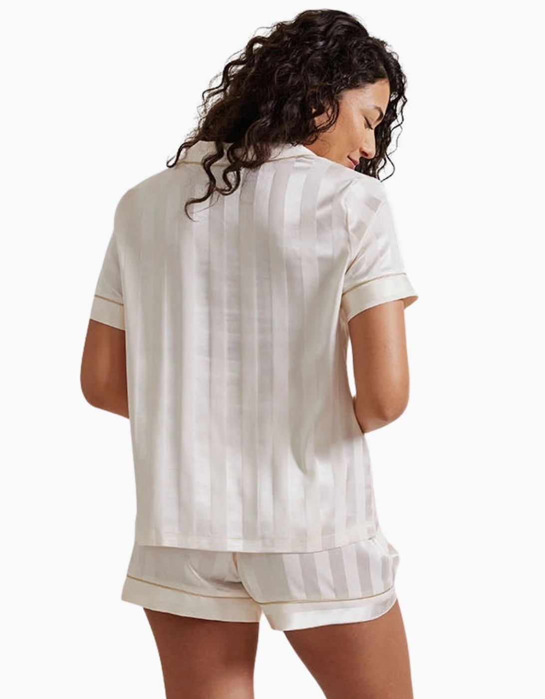 Cw4391rstp03 Chelsea Peers Satin Jacquard Short Pyjama Set